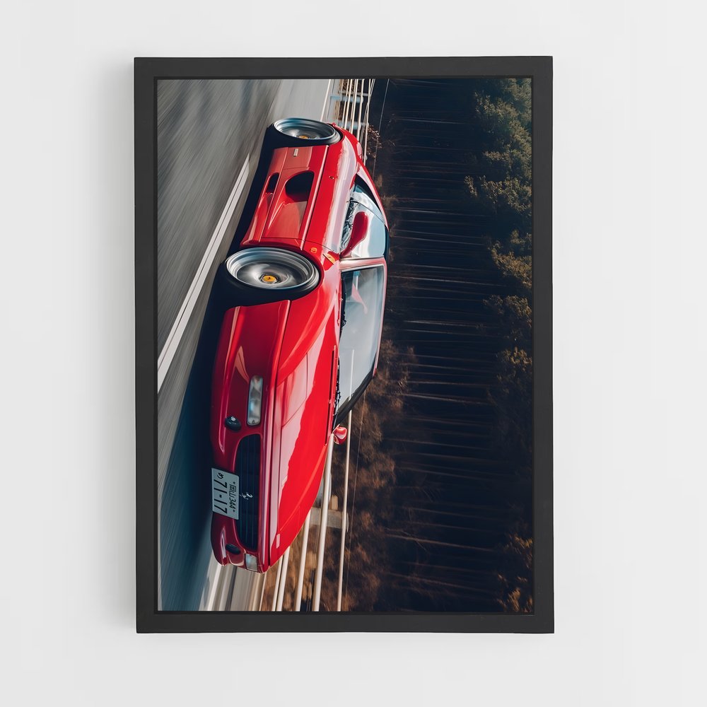 Poster gts Vitesse sinueux – affiche Ferrari (vue 2)
